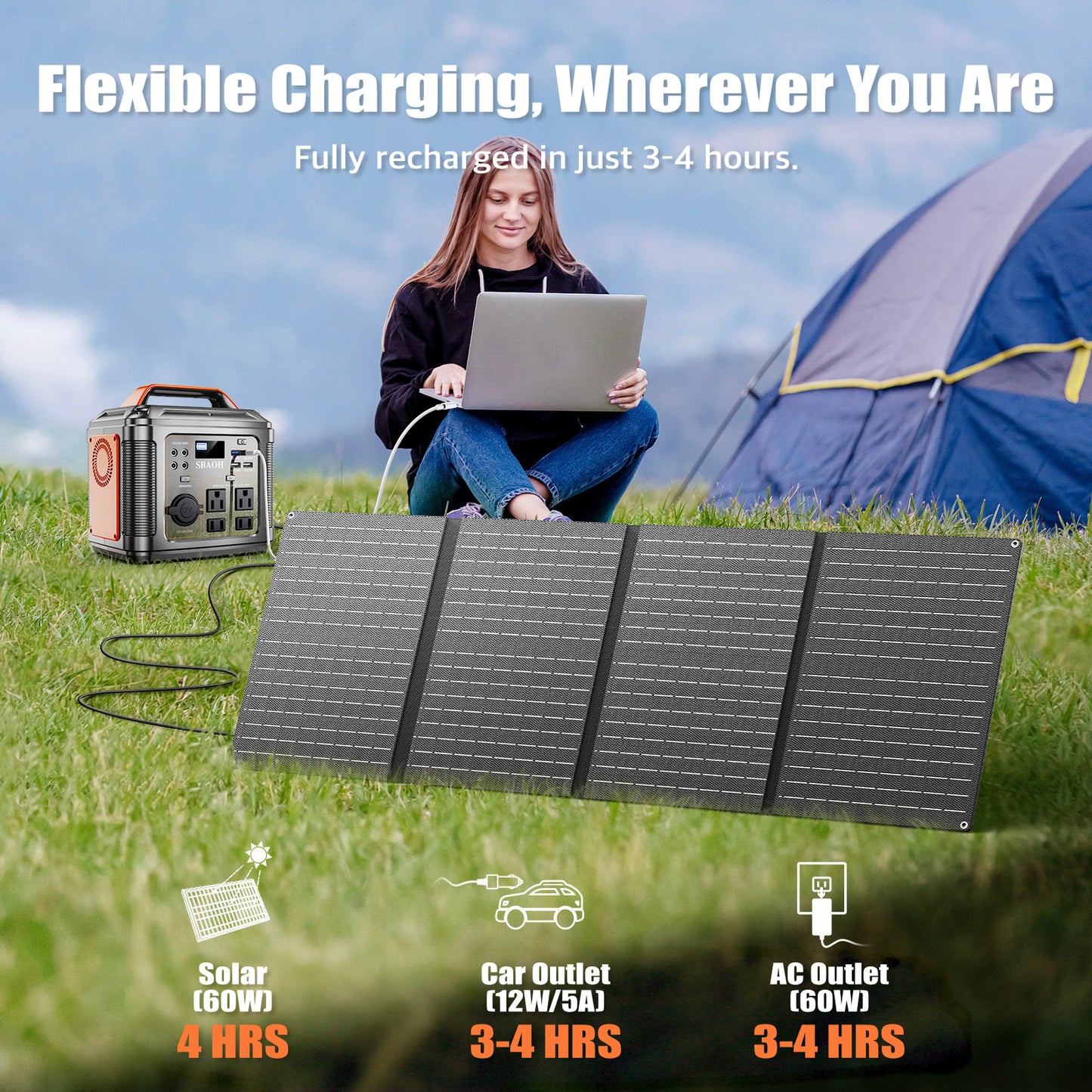 Portable Power Station - for camping, blackouts & home